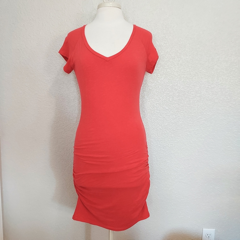 Sundry Red Cotton Fitted Dress Size 2